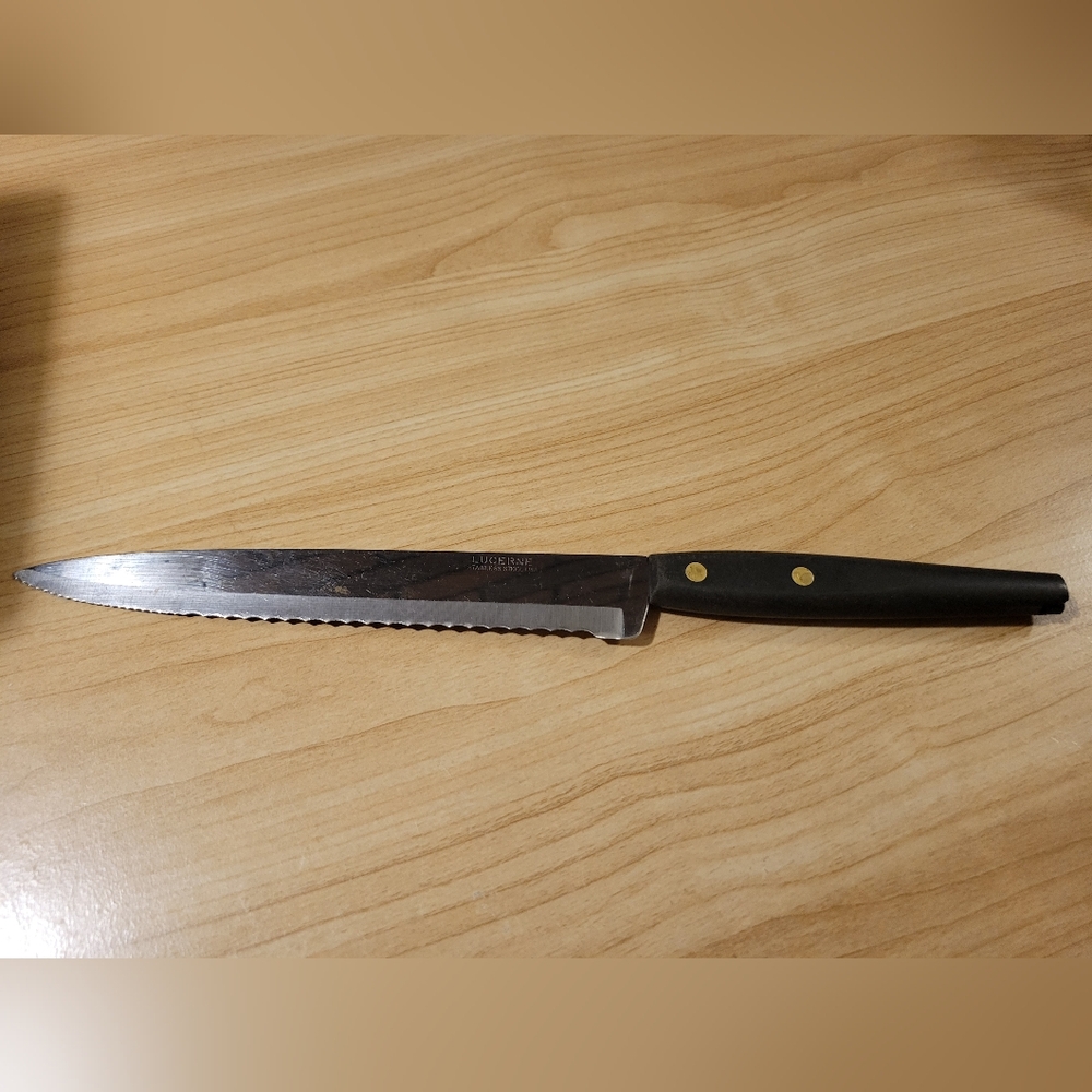 Vintage Lucerne Stainless Steel Serrated Knife
